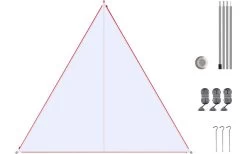 Bent Canvas Plain Set Tarp Lime Punch / Zipper Orange -Outwell Store 251467 1777552 1