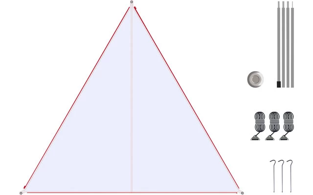 Bent Canvas Plain Set Tarp Ocean Wave / Zipper Orange 7 Bent Canvas Plain Set Tarp Ocean Wave / Zipper Orange – Bild 5