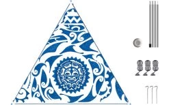 Bent Canvas Allover Set Tarp Caribbean Stripe Hawaii / Zipper Light Blue -Outwell Store 251485 1778700