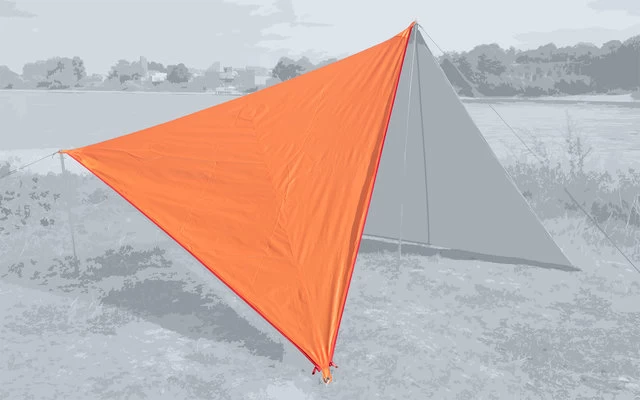 Bent Canvas Plain Single Tarp Ocean Wave / Zipper Orange 5 Bent Canvas Plain Single Tarp Ocean Wave / Zipper Orange – Bild 3