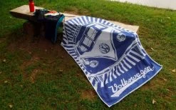 VW Collection T1 Bulli Strandtuch 160 X 90 Cm Rot / Weiß -Outwell Store 393067 2858477