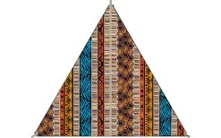 Bent TC- Zip-Canvas Single Verbindbares Sonnensegel 250 X 250 X 250 Cm Afrika Design -Outwell Store 448646 3884530 2