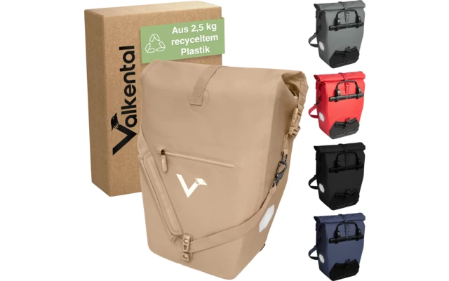 Valkental ValkOcean Gepäckträgertasche 28 Liter Beige 7 Valkental ValkOcean Gepäckträgertasche 28 Liter Beige – Bild 5