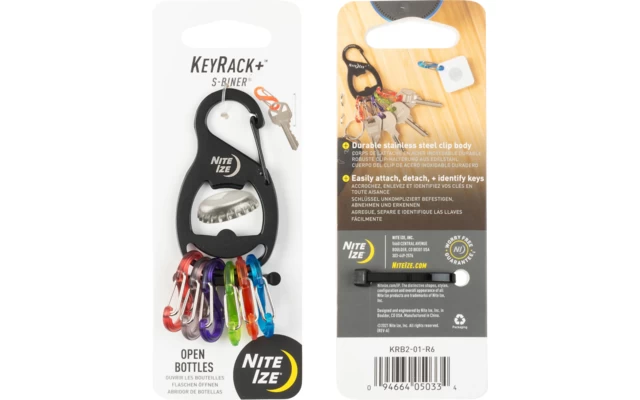 Nite Ize KeyRack + S-Biner Stainless Steel 4 Nite Ize KeyRack + S-Biner Stainless Steel – Bild 2